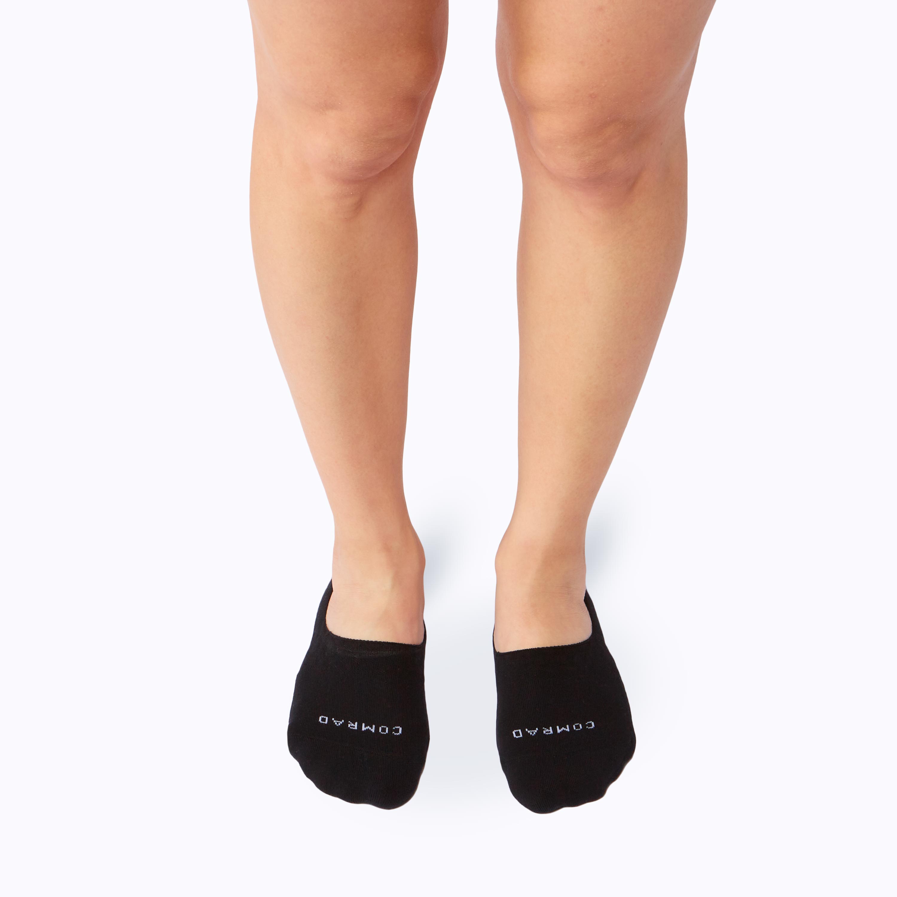 Combed Cotton No Show Socks - Black