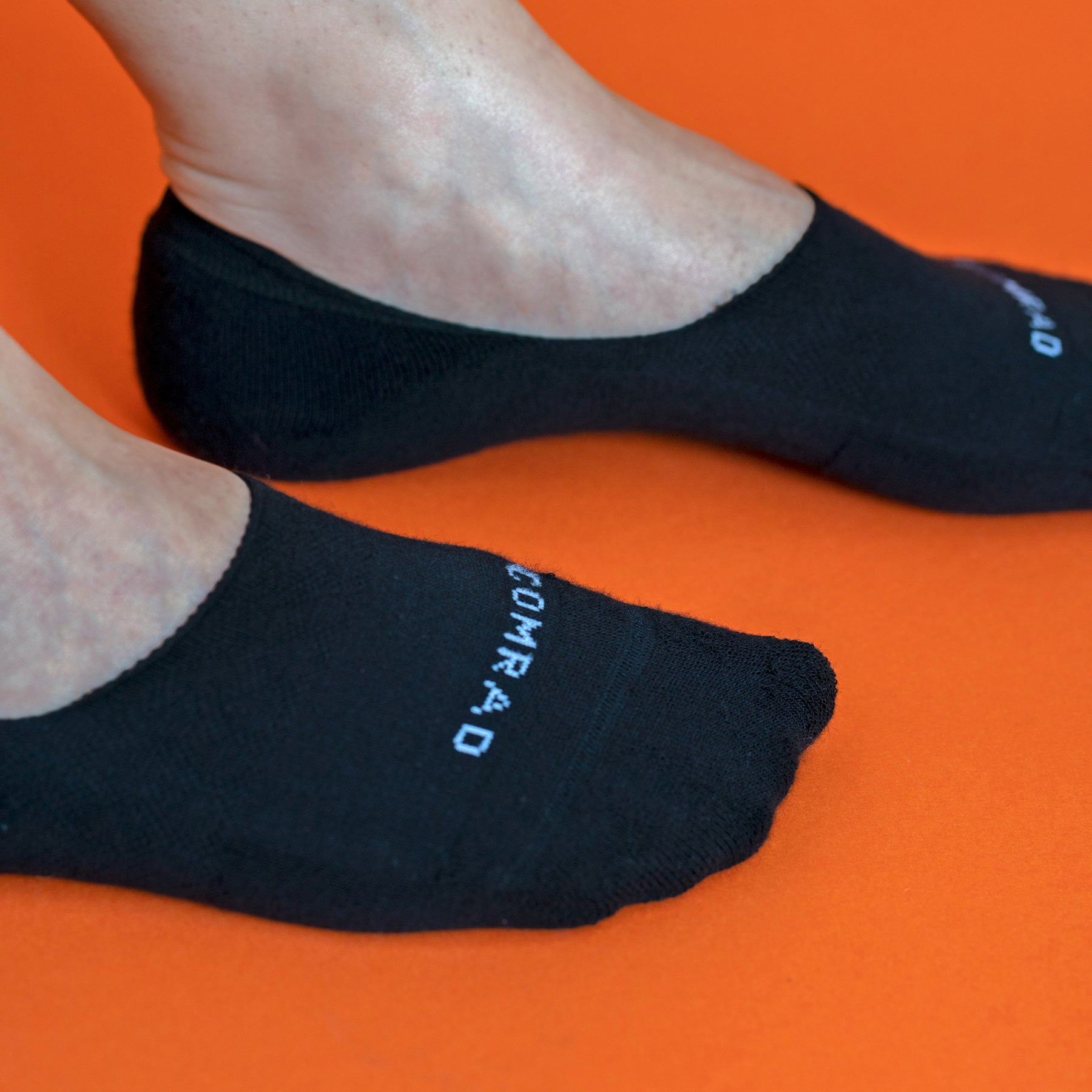Combed Cotton No Show Socks - Black