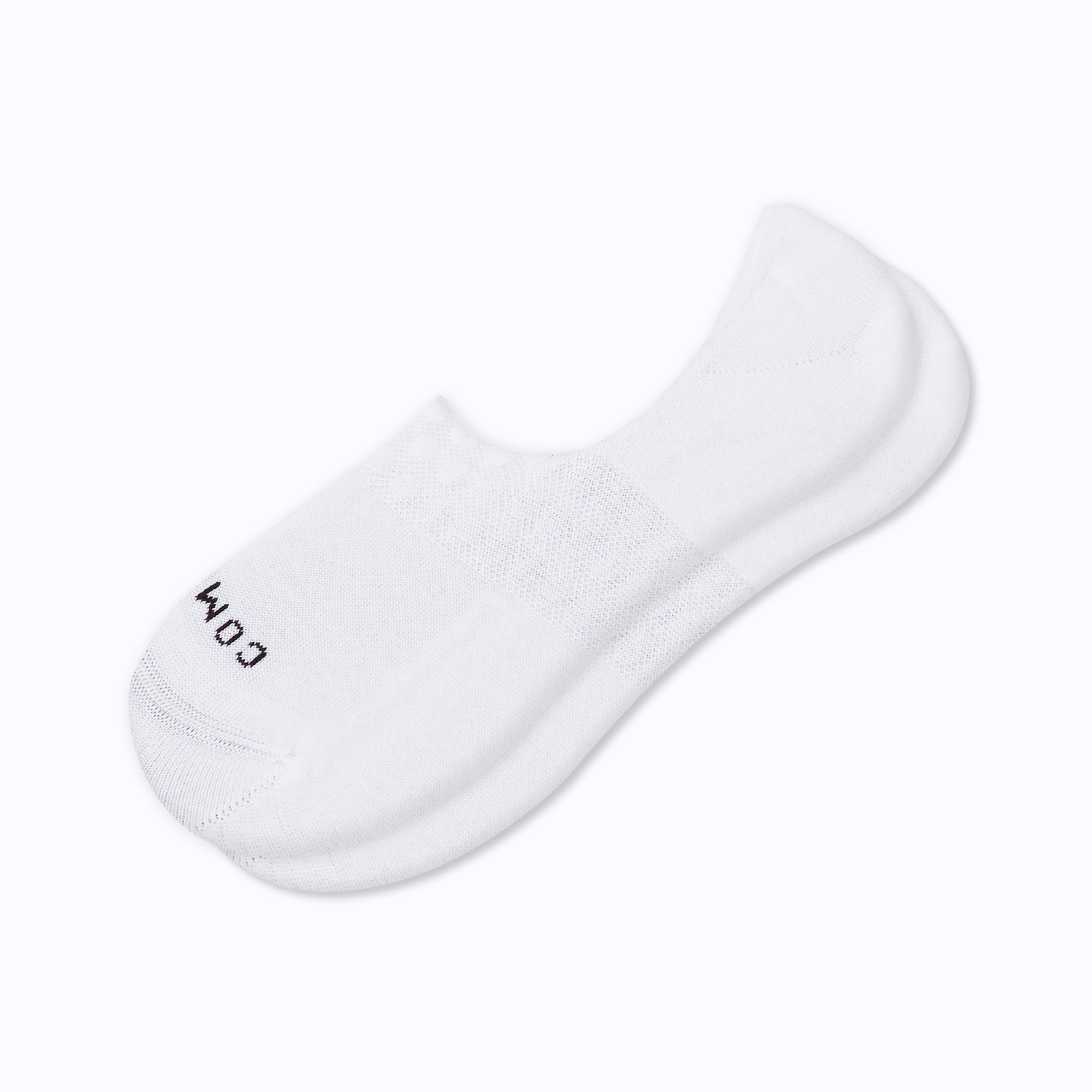 Combed Cotton No Show Socks - White