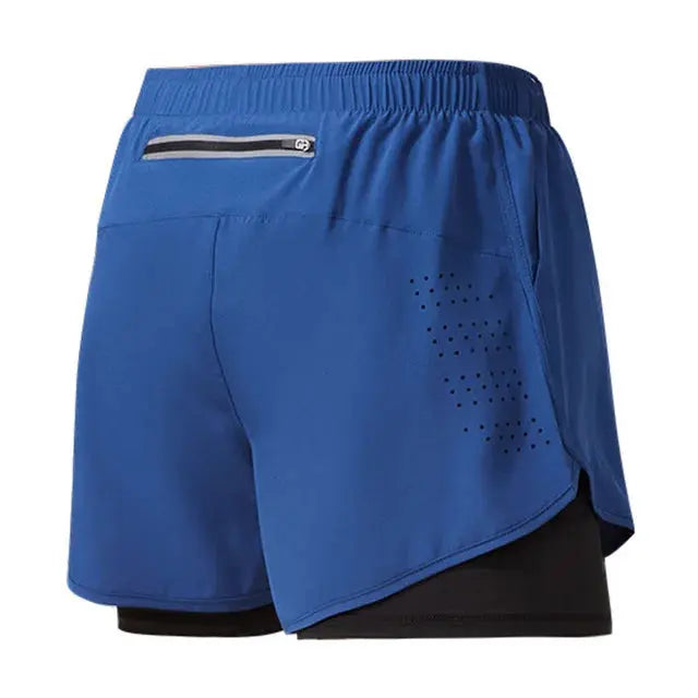 Breathable Double Layer Men's Workout Shorts for Gym & Running
