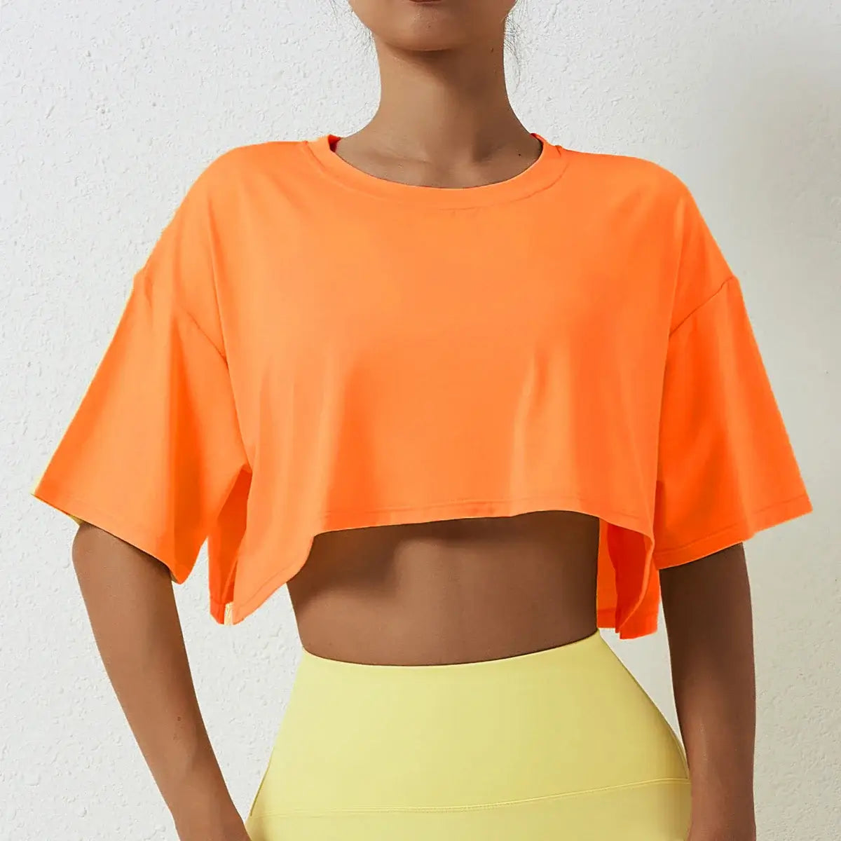 New Sport T-Shirt: Loose Cotton Crop Top for Dance & Gym