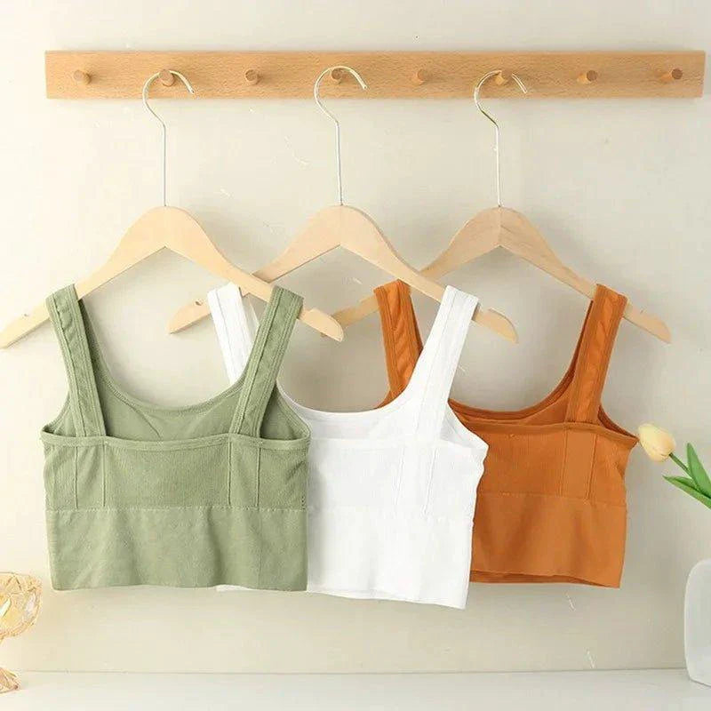 Mandotos Breathable Sports Bra Women Seamless Yoga Top Shockproof Crop Push Up Gym Workout