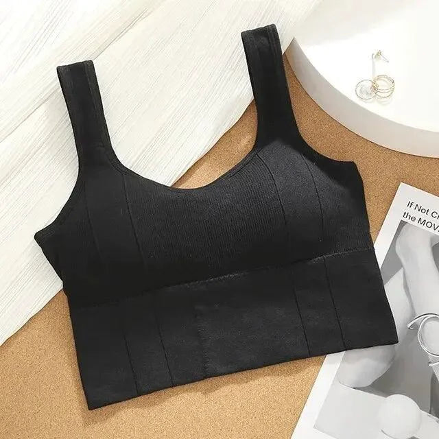 Mandotos Breathable Sports Bra Women Seamless Yoga Top Shockproof Crop Push Up Gym Workout